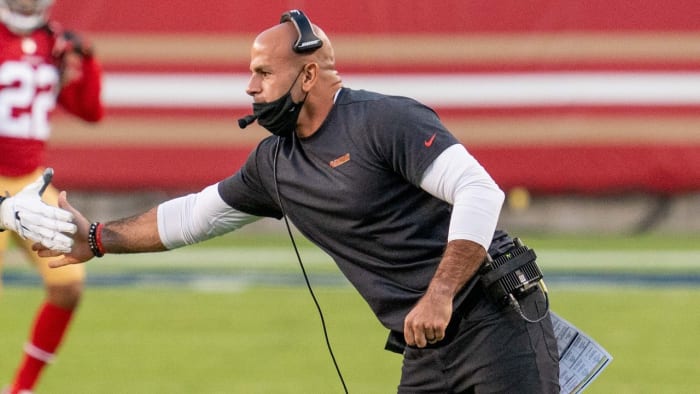 San Francisco 49ers defensive coordinator Robert Saleh